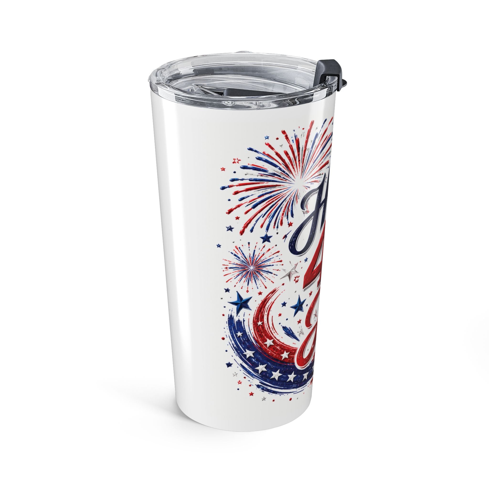 Happy 4th of July 20oz Tumbler – Patriotic Fireworks Stainless Travel Cup