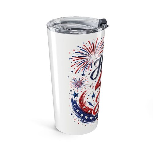 Happy 4th of July 20oz Tumbler – Patriotic Fireworks Stainless Travel Cup
