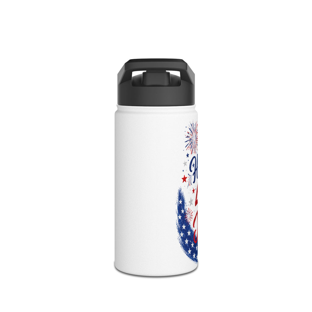 Happy Fourth of July Stainless Steel Water Bottle | Patriotic Fireworks