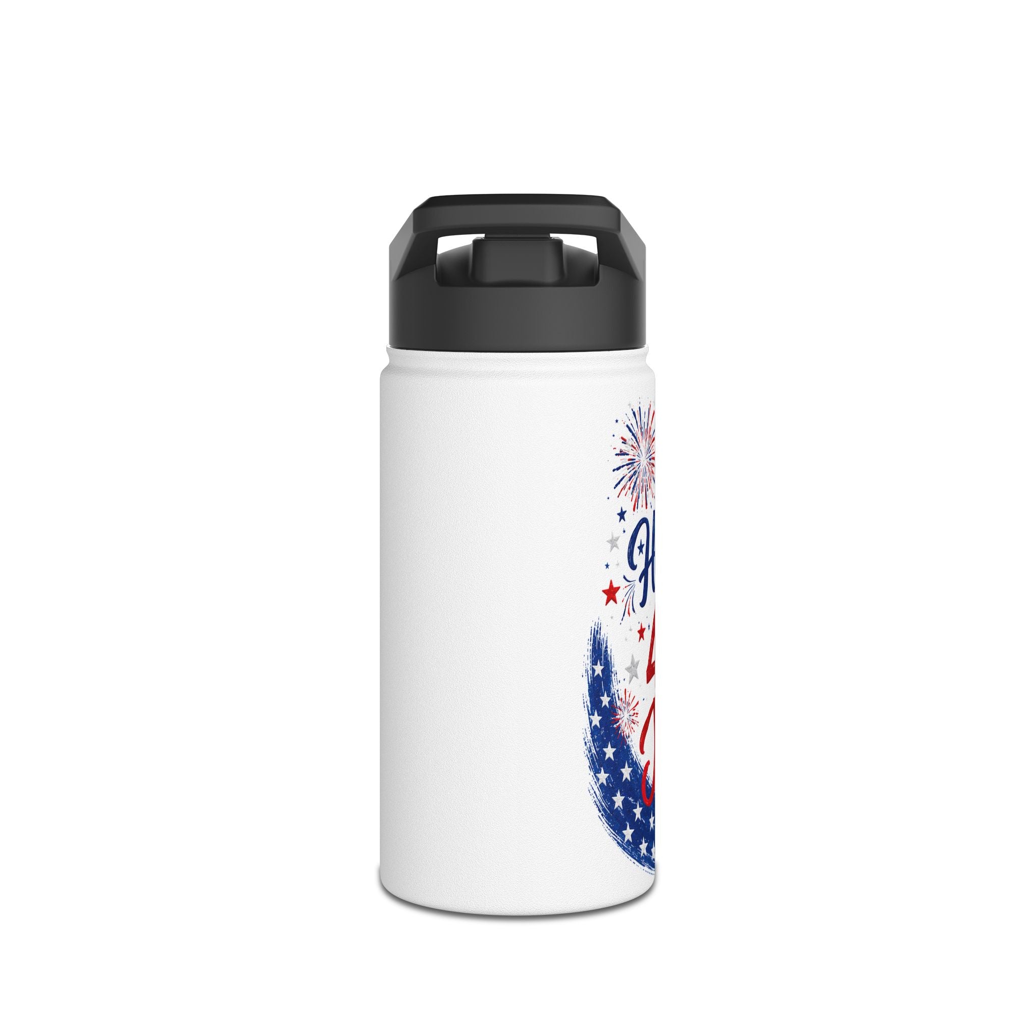 Happy Fourth of July Stainless Steel Water Bottle | Patriotic Fireworks
