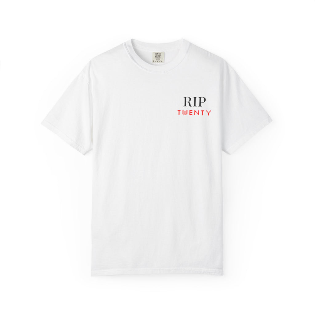 RIP Twenty Graphic T-Shirt — “Bad Habits Die Young” Skull Money Back Print