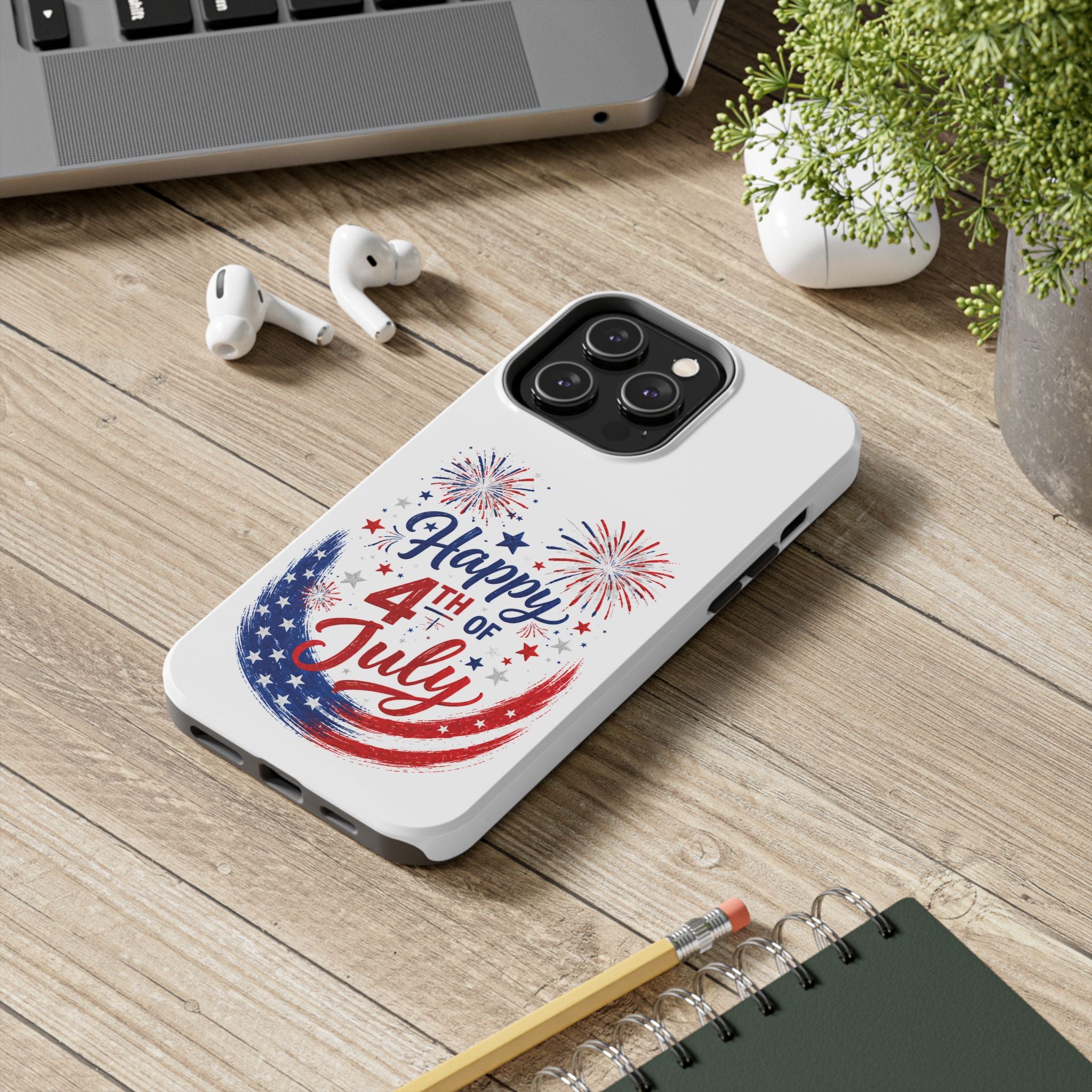 Happy 4th of July Tough Phone Case — Patriotic Fireworks USA Phone Cover