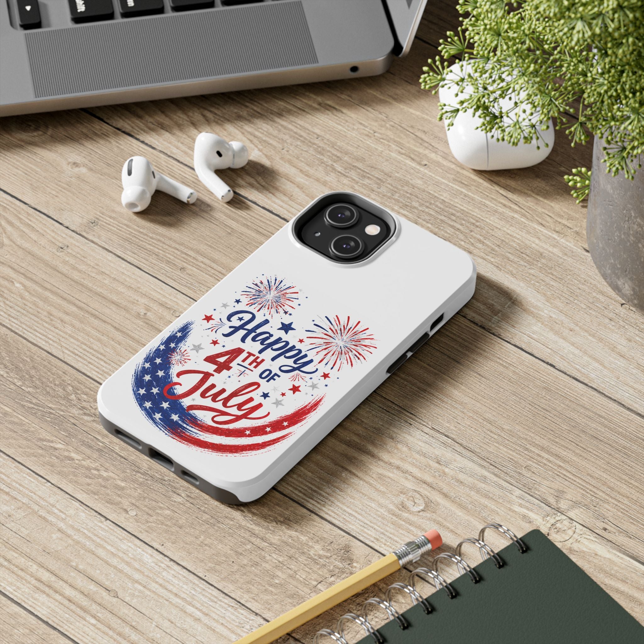 Happy 4th of July Tough Phone Case — Patriotic Fireworks USA Phone Cover